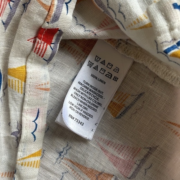 Cynthia Rowley Linen Novelty Sail Boat Tunic Top - Picture 7 of 8